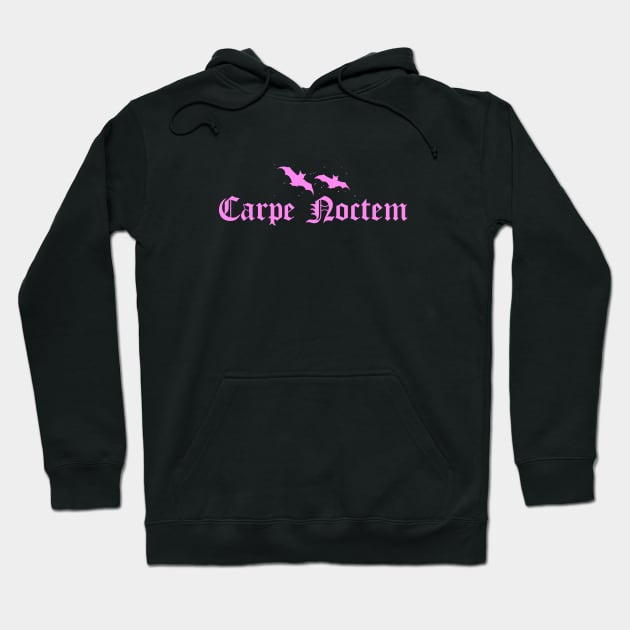 Carpe Noctem Pink Hoodie by btcillustration